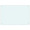 vidaXL キッチン用 汚れ防止板 ホワイト 90x60cm 強化ガラス製