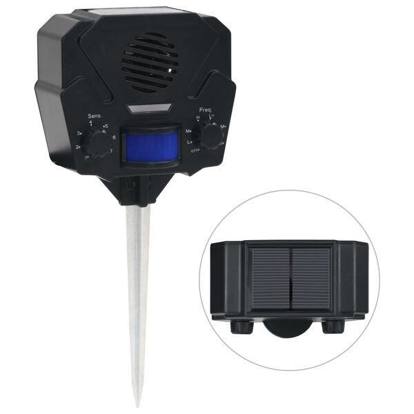 vidaXL ソーラー超音波 動物よけ モーションセンサー