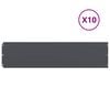 vidaXL 芝生エッジング 10枚入り アンスラサイト 25x103 cm 冷間圧延鋼