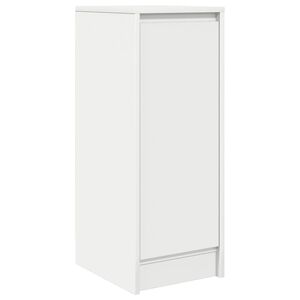 vidaXL サイドボード ホワイト 29.5x34x76 cm エンジニアードウッド