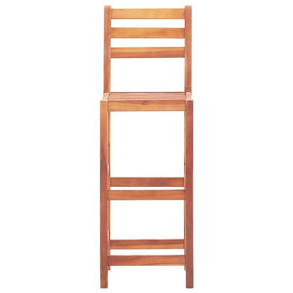 vidaXL バースツール 2点セット アカシア無垢材