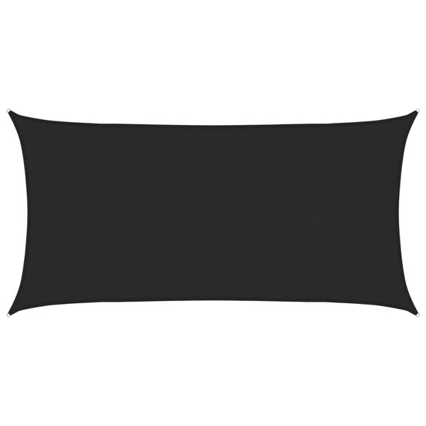 vidaXL サンシェードセイル 160g/m² ブラック 4x7m 高密度ポリエチレン