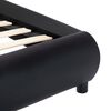 vidaXL ベッドフレーム ブラック 合成皮革製 140x200cm