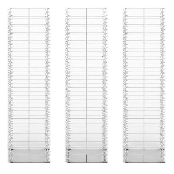 vidaXL ガビオン3点セット 亜鉛メッキ鋼線製 25x25x100cm