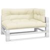 vidaXL パレットソファクッション 3点 クリーム ファブリック