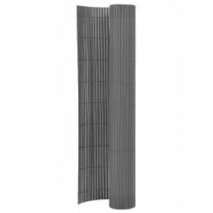 vidaXL ガーデンフェンス 両面タイプ 110x400 cm グレー