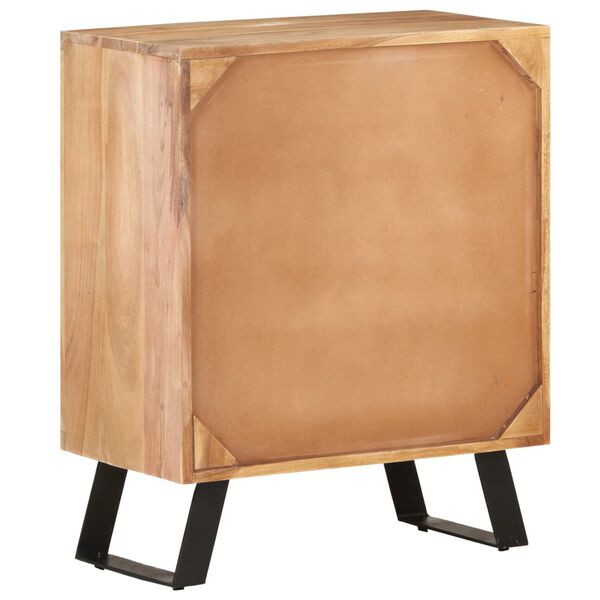 vidaXL サイドボード 60x36x76cm ライブエッジ (天然木の形状) アカシア無垢材