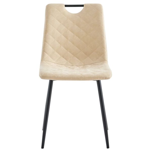 vidaXL ダイニングチェア 2点 クリーム 合成皮革製