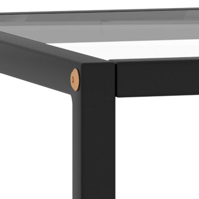 vidaXL コーヒーテーブル ブラック 40x40x50cm 強化ガラス製