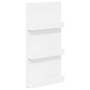 vidaXL マガジンラック 棚で ストレージ付き ホワイト 51 x 11 x 102 cm エンジニアードウッド