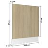 vidaXL 食洗機パネル “リヨン” ソノマオーク 59.5x3x67cm パーティクルボード
