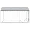 vidaXL 屋外犬小屋 屋根付き シルバー 3x4.5x2.5 m 亜鉛メッキ鋼製