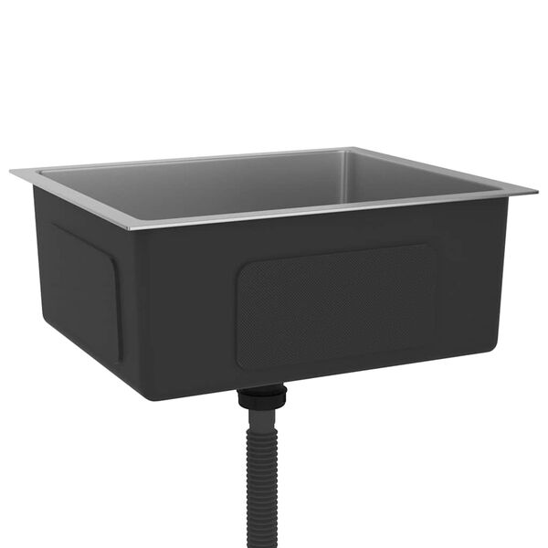 vidaXL 手作り キッチンシンク ステンレススチール製