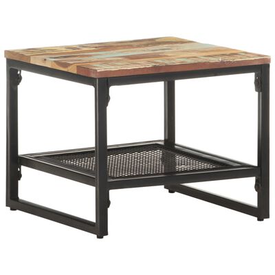 vidaXL サイドテーブル 40x40x35cm 無垢の再生木材