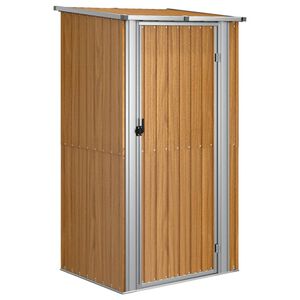 vidaXL ガーデンシェッド ブラウン 118,5x97x209,5 cm 亜鉛メッキ鋼