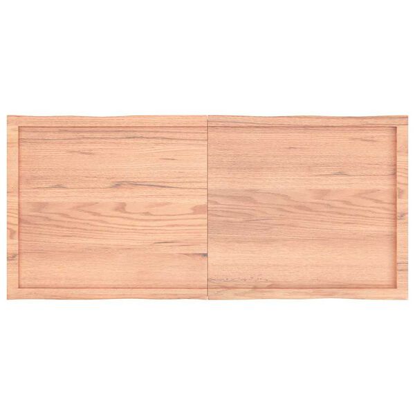 vidaXL テーブルトップ ライトブラウン 140x60x(2-4) cm 加工済み無垢材 ライブエッジ