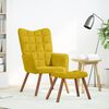 vidaXL リラックスチェア（スツール付き）イエローベルベット