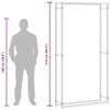 vidaXL 薪ラック マットブラック 110x28x214cm スチール製