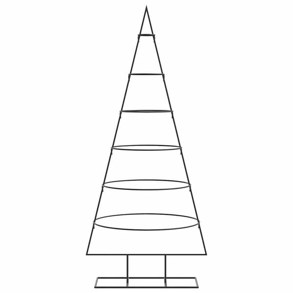vidaXL 金属製クリスマスツリー デコレーション用 ブラック 150cm