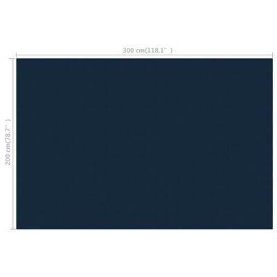 vidaXL フローティング ソーラープールフィルム PE製 300x200 cm ブラック＆ブルー