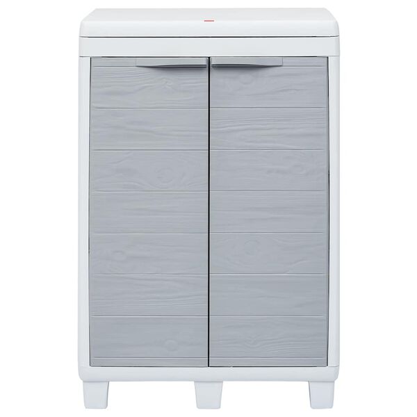 vidaXL ガーデンゴミ箱 3袋付き ライトグレー 65x38x102 cm