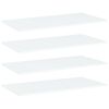 vidaXL 本棚ボード 4点 ホワイト 80x40x1.5cm エンジニアリングウッド