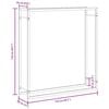 vidaXL 薪ラック マットブラック 110x28x116cm スチール製