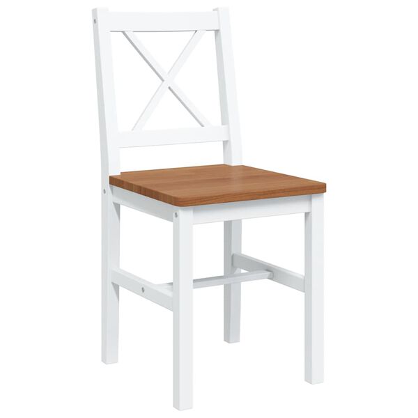 vidaXL ダイニング5点セット ブラウン＆ホワイト