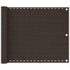 vidaXL バルコニースクリーン ブラウン 75x600cm 高密度ポリエチレン
