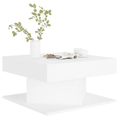 vidaXL コーヒーテーブル ホワイト 57x57x30 cm エンジニアリングウッド
