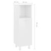 vidaXL バスルームキャビネット ハイグロスホワイト 30x30x95cm エンジニアリングウッド