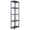 vidaXL 収納棚ラック ブラック 125kg 60x30x180cm プラスチック製