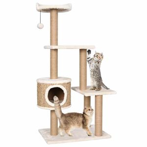 vidaXL キャットタワー 爪とぎポール付き 123cm シーグラス製
