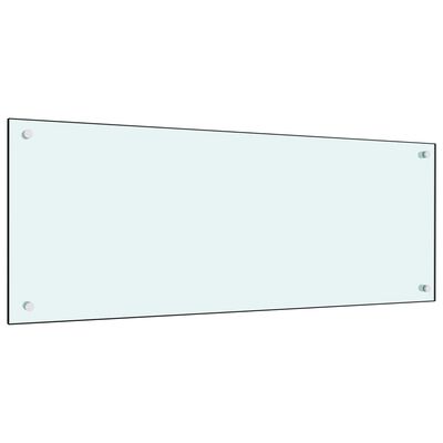 vidaXL キッチン用 汚れ防止板 ホワイト 100x40cm 強化ガラス製