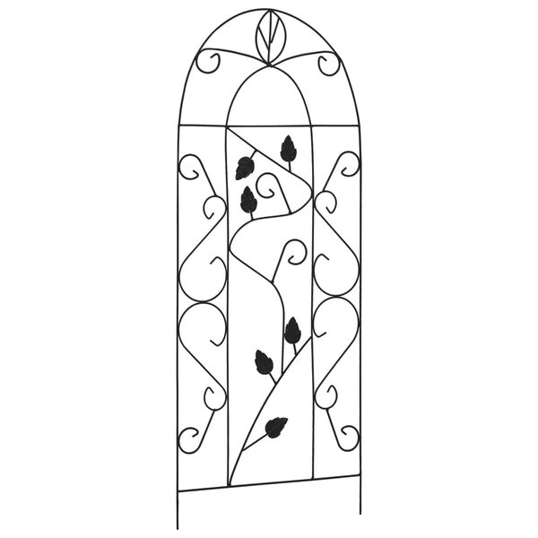 vidaXL つる性植物用 園芸ラック 3点 ブラック 40x100cm アイアン製
