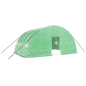 vidaXL スチールフレームグリーン温室 24 m&sup2; 6x4x2,85 m