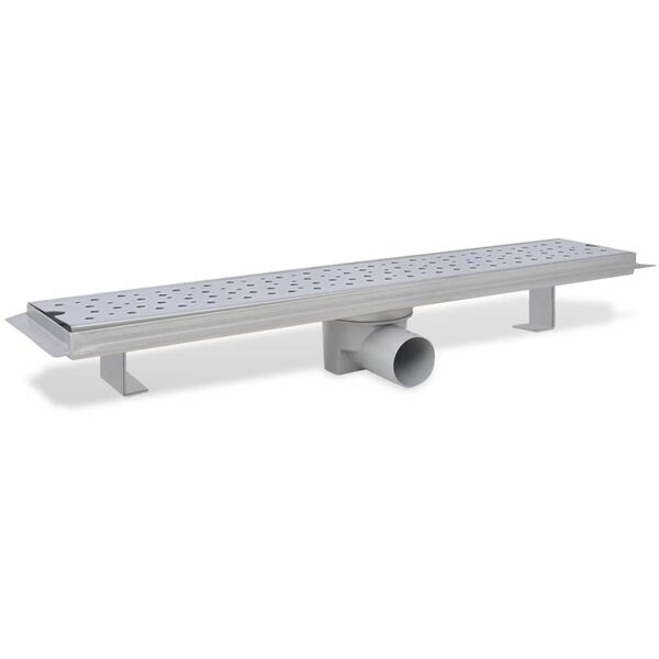 vidaXL リニアシャワードレイン バブル 630x140mm ステンレススチール製