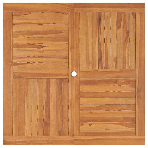 vidaXL ガーデンテーブル 120x120x75cm チーク無垢材