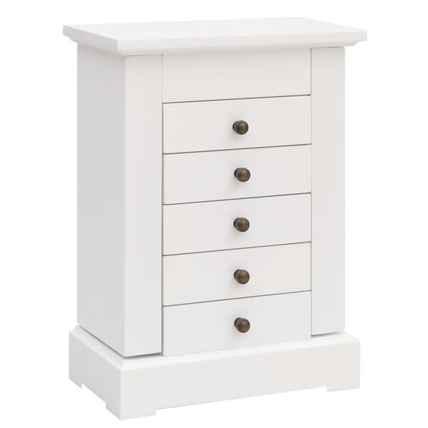 vidaXL ジュエリーケース 鏡付き MDF製 25x13.5x34cm