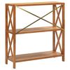 vidaXL 3段棚 80x30x87cm オーク無垢材