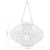 vidaXL ハンギングキャンドル ランタンホルダー 枝編み細工 ホワイト