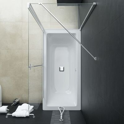 vidaXL 二つ折りシャワールーム ESG 120x68x130 cm