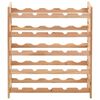 vidaXL ワインラック ボトル25本 ウォールナット無垢材 63x25x73cm