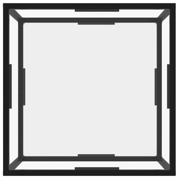 vidaXL コーヒーテーブル 透明 60x60x35cm 強化ガラス製