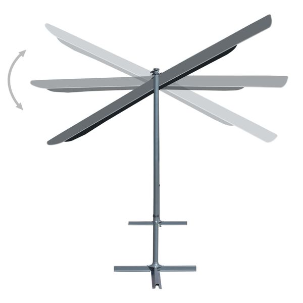 vidaXL ガゼボ 角度調節＆引き込み式ルーフ付き 350x253x196cm アントラシート