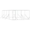 vidaXL 屋外用犬小屋 シルバー 4x8x2m 亜鉛メッキ鋼製