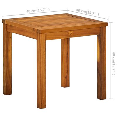 vidaXL サンラウンジャー テーブル付き アカシア無垢材＆合成繊維製