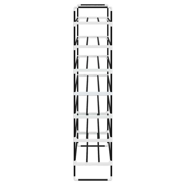 vidaXL シューズラック 7段 メタル＆プラスチック製 ブラック
