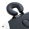 vidaXL 折りたたみ式マッサージテーブル 三つ折り アルミ製 ブラック＆ホワイト