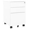 vidaXL モバイルファイルキャビネット ホワイト 39x45x60cm スチール製
